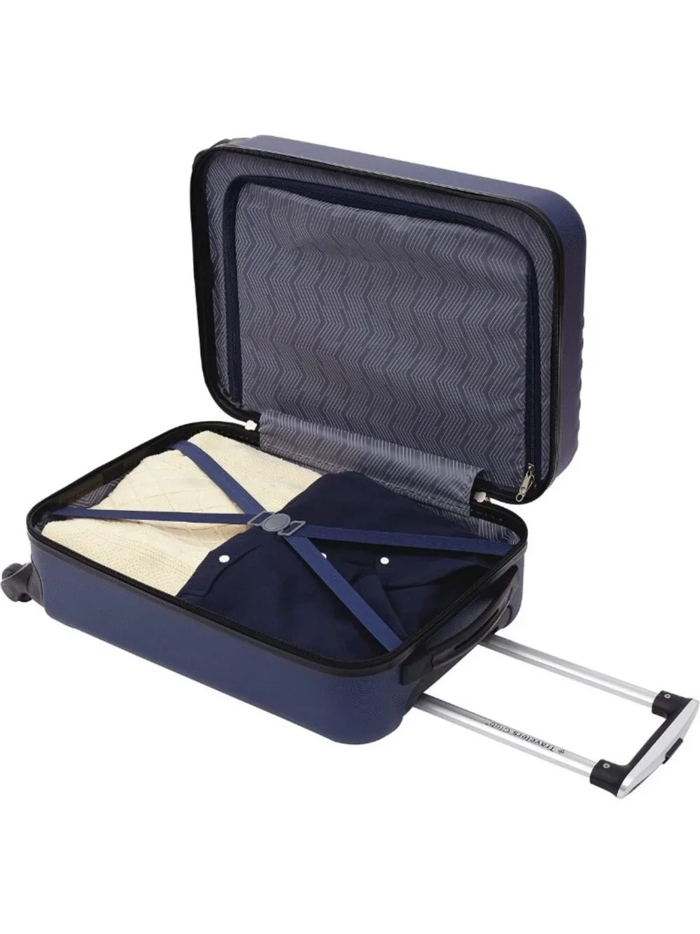 Navy Blue 20-Inch Carry-On Luggage - Lightweight, Durable, Travel Essential